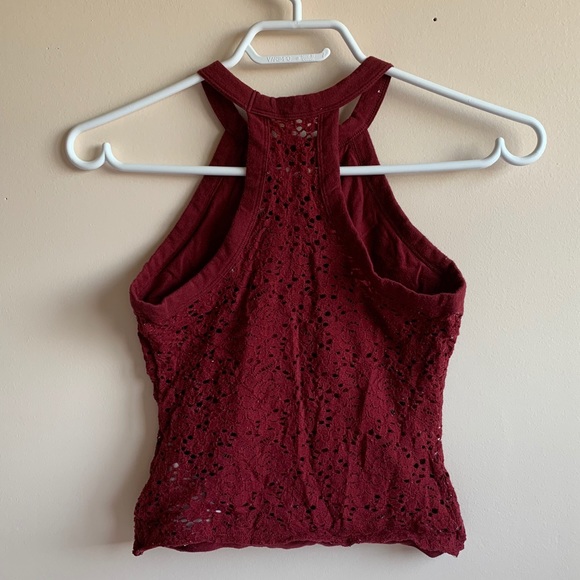 🦋2/$15🦋 Hollister Maroon Halter Top - Picture 2 of 4